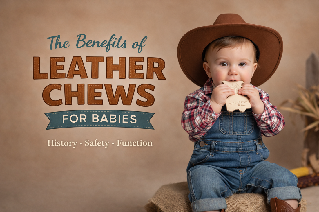 The Benefits of Leather Chews for Babies (History + Safety + Function)